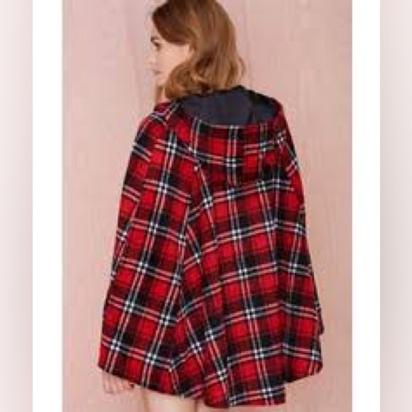NASTY GAL | English Nights Cape Red Sz M - Picture 3 of 6